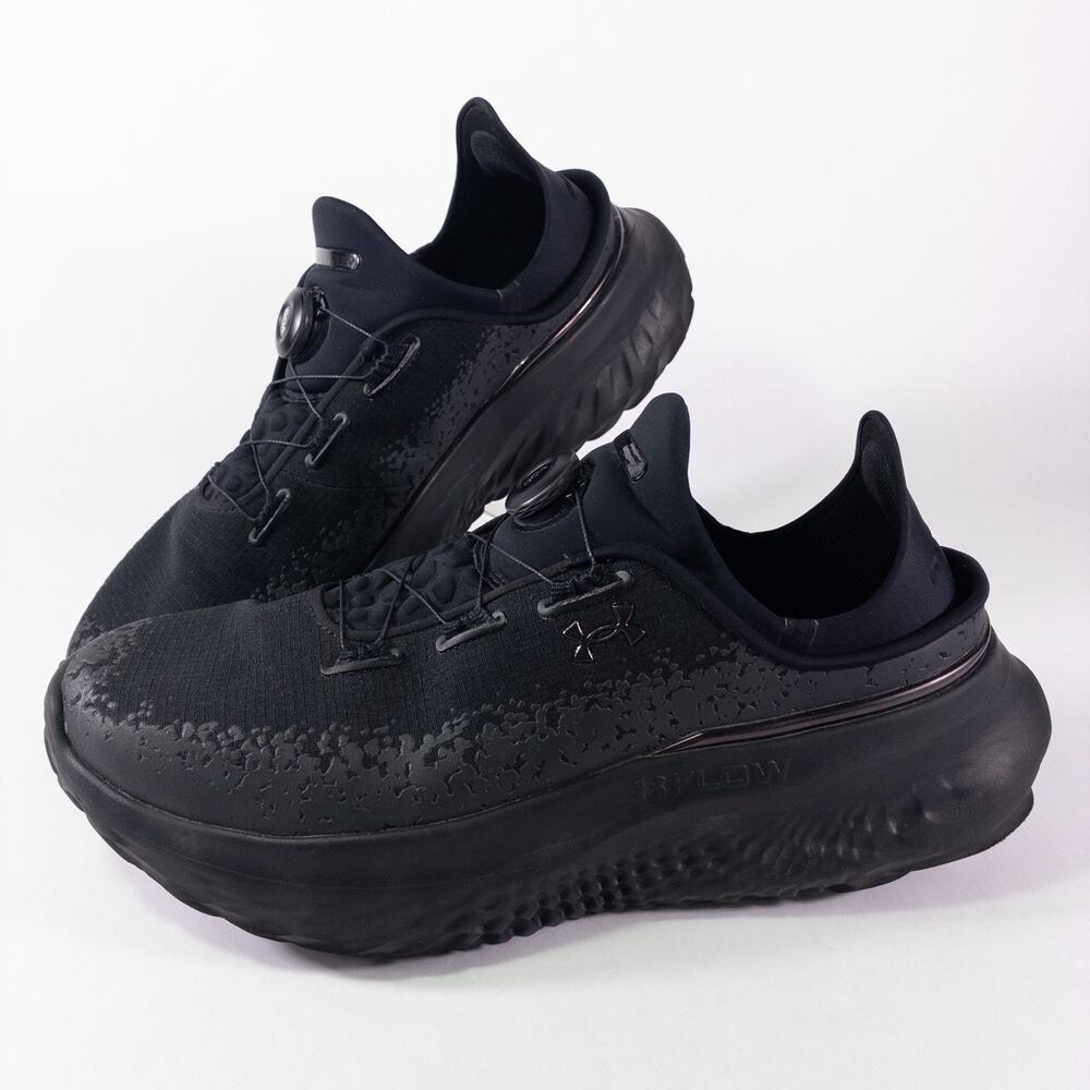 Under Armour SlipSpeed Mega Flow Shoes Mens Size 13 Black BOA Running Sneakers